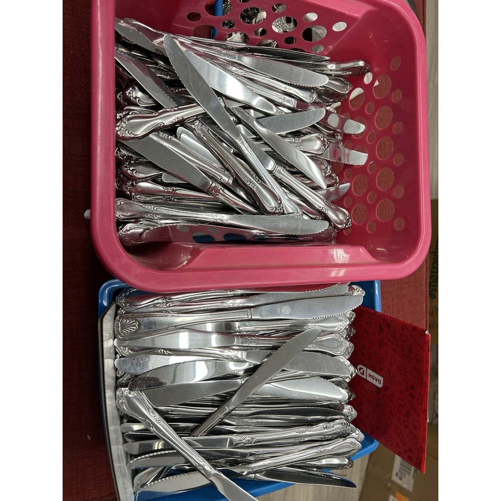 Lot Of 25 Pieces Mixed Pattern Table‎ Dinner Knives Restaurant Cater